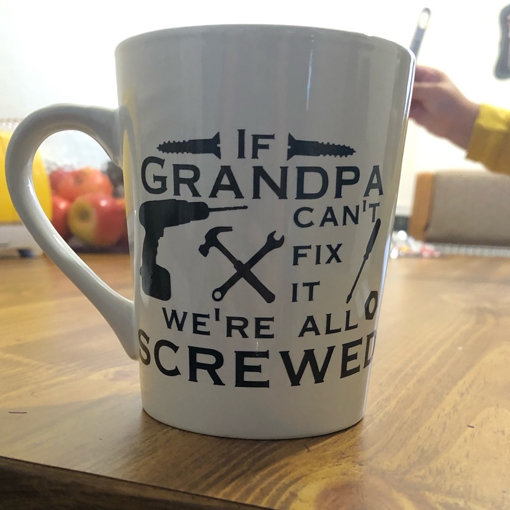 If “” can’t fix it we’re screwed coffee mug